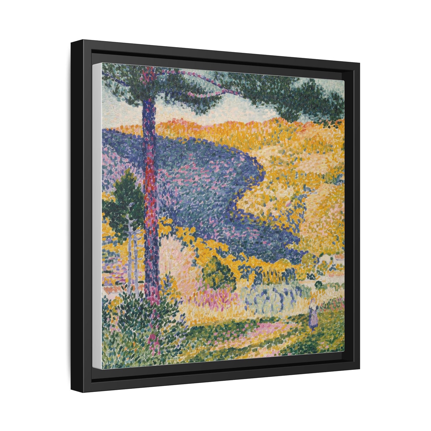 Valley with Fir Shade on the Mountain - Museum Collection - Framed Canvas Print