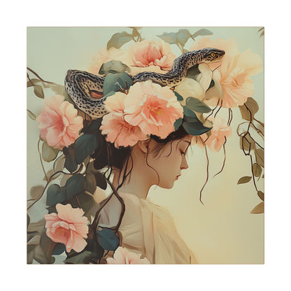 Snake Charmer - Secret Garden Series - Fine Art Print on Canvas