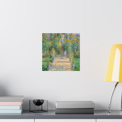 Monet - Garden at Vétheuil Sunflower Fine Art Print
