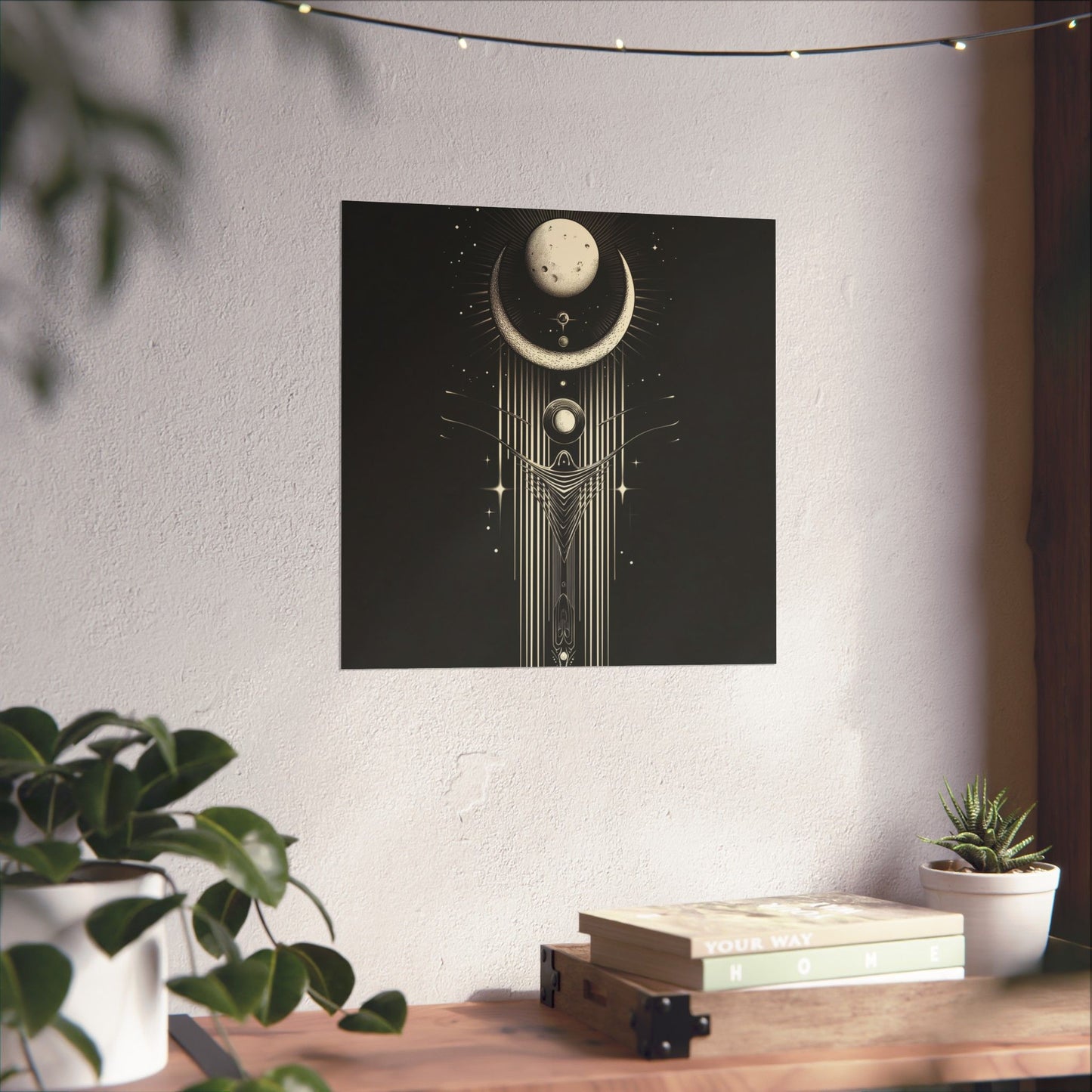 Guided by the Moon - Fine Art Print - Cosmic Poster - Celestial Wall Art - Astronomy Lovers - Space - Ethereal