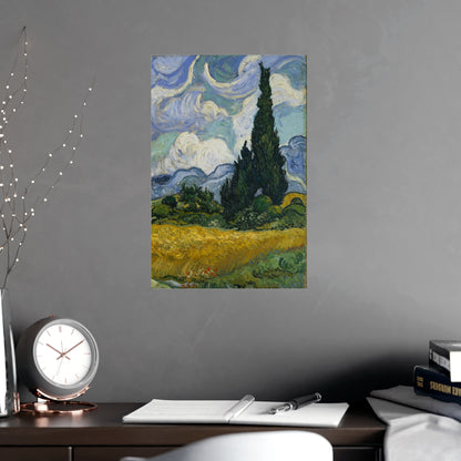 Van Gogh - Wheat Field with Cypresses - Museum Collection - Fine Art Poster