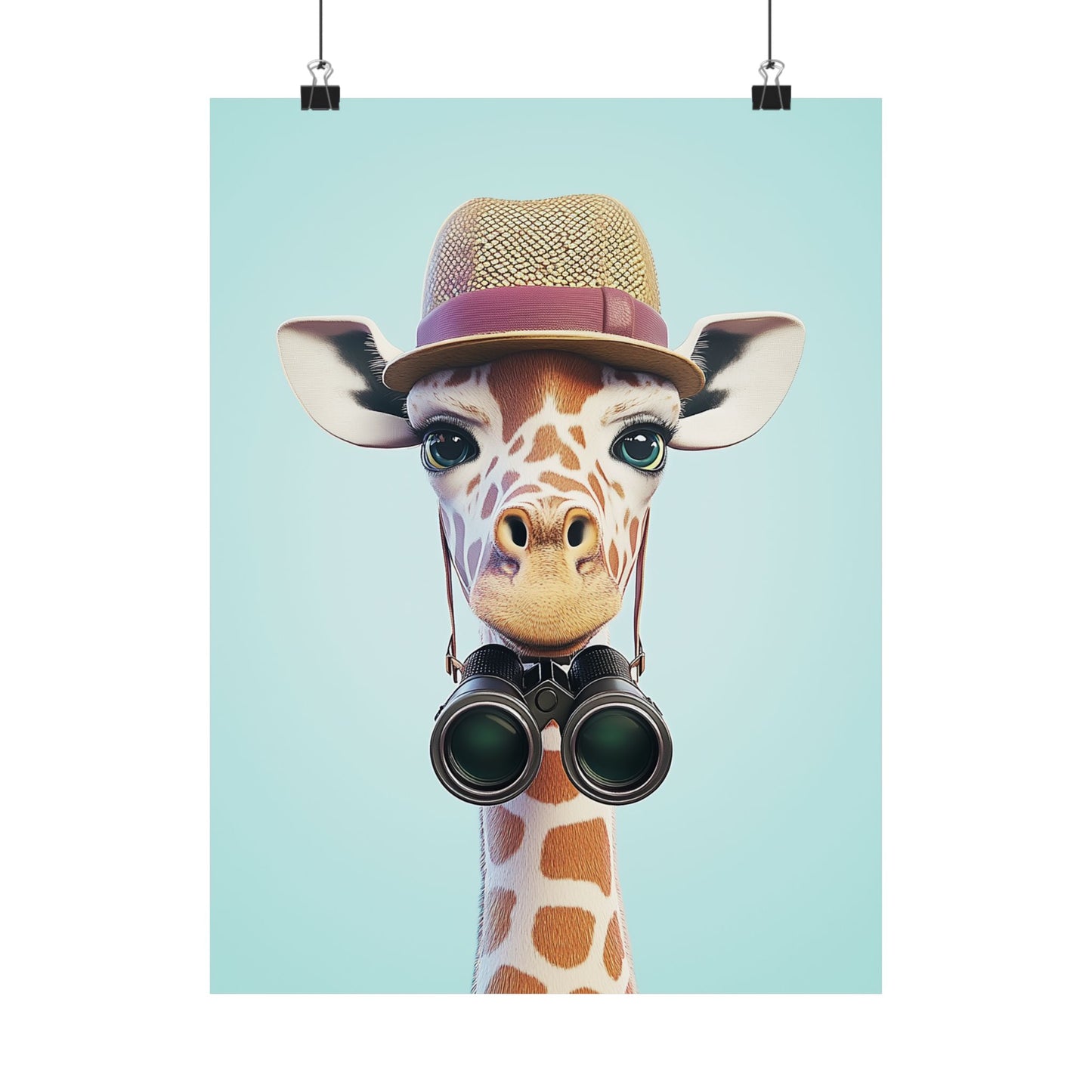 Adventure Awaits - His & Hers Giraffe Fine Art Prints (II) - Whimsical Animals - Wall Art -  Fine Art Prints - Home Décor