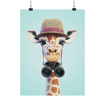Adventure Awaits - His & Hers Giraffe Fine Art Prints (II) - Whimsical Animals - Wall Art -  Fine Art Prints - Home Décor