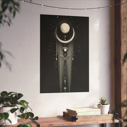 Guided by the Moon - Fine Art Print - Cosmic Poster - Celestial Wall Art - Astronomy Lovers - Space - Ethereal