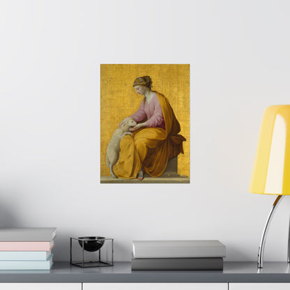 Virtues Art - Meekness - Fine Art Print - Elegant - Vertical Poster - Vintage Art Print
