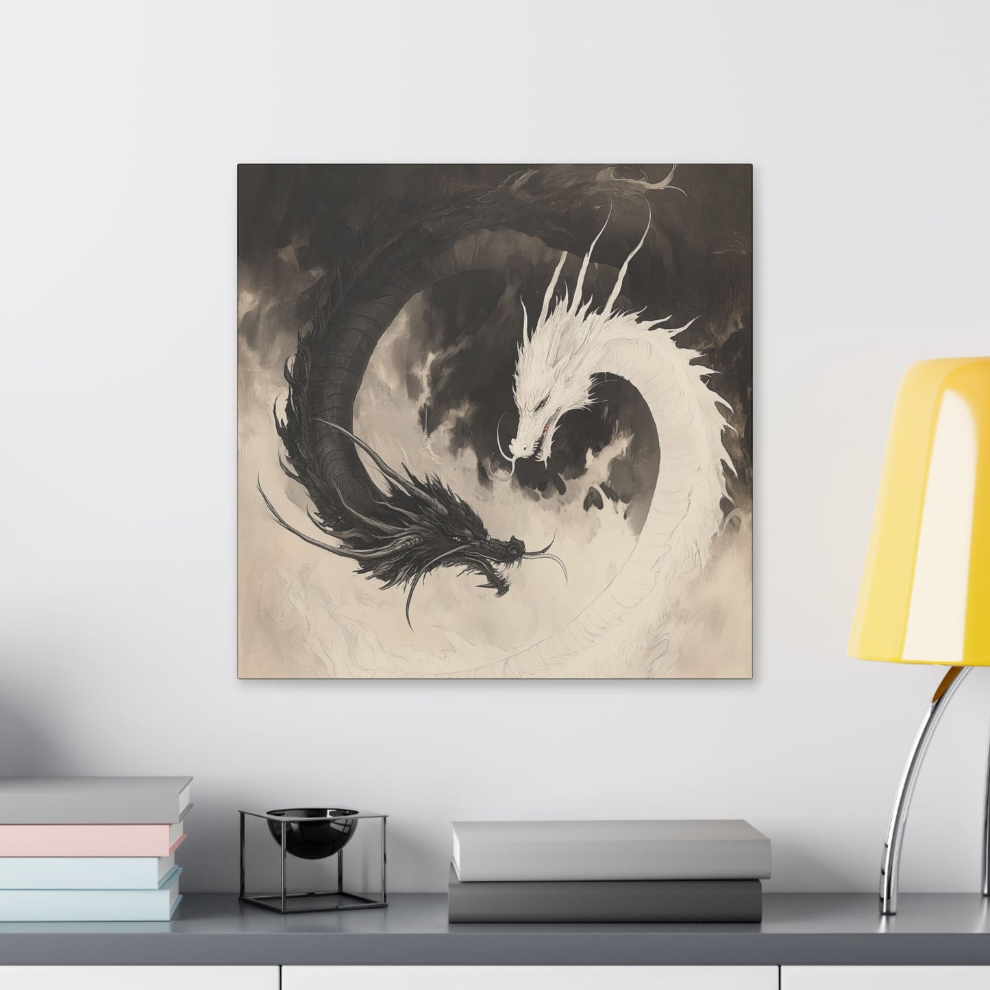 Yin & Yang - Dragon Art Collection -  Fine Art Print on Canvas