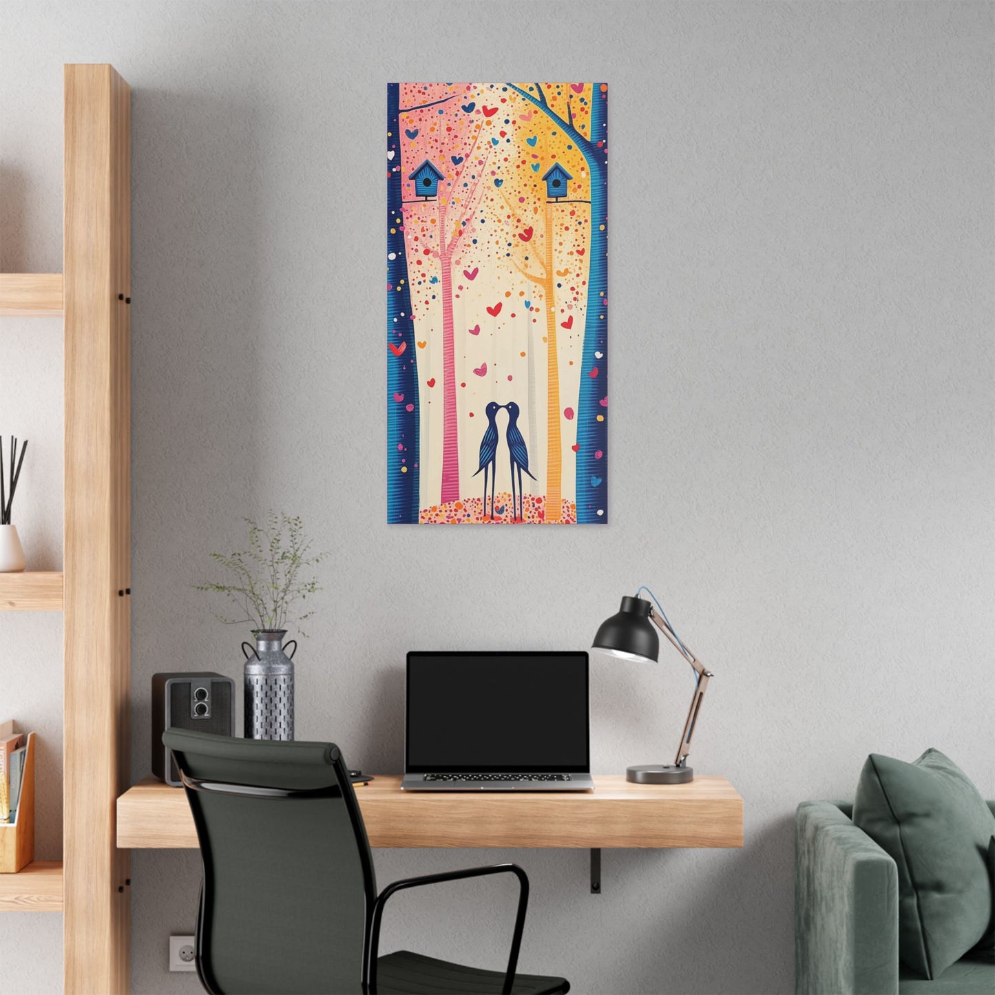 Little Love Birds - Delight in Nature Series - Fine Art Print on Canvas