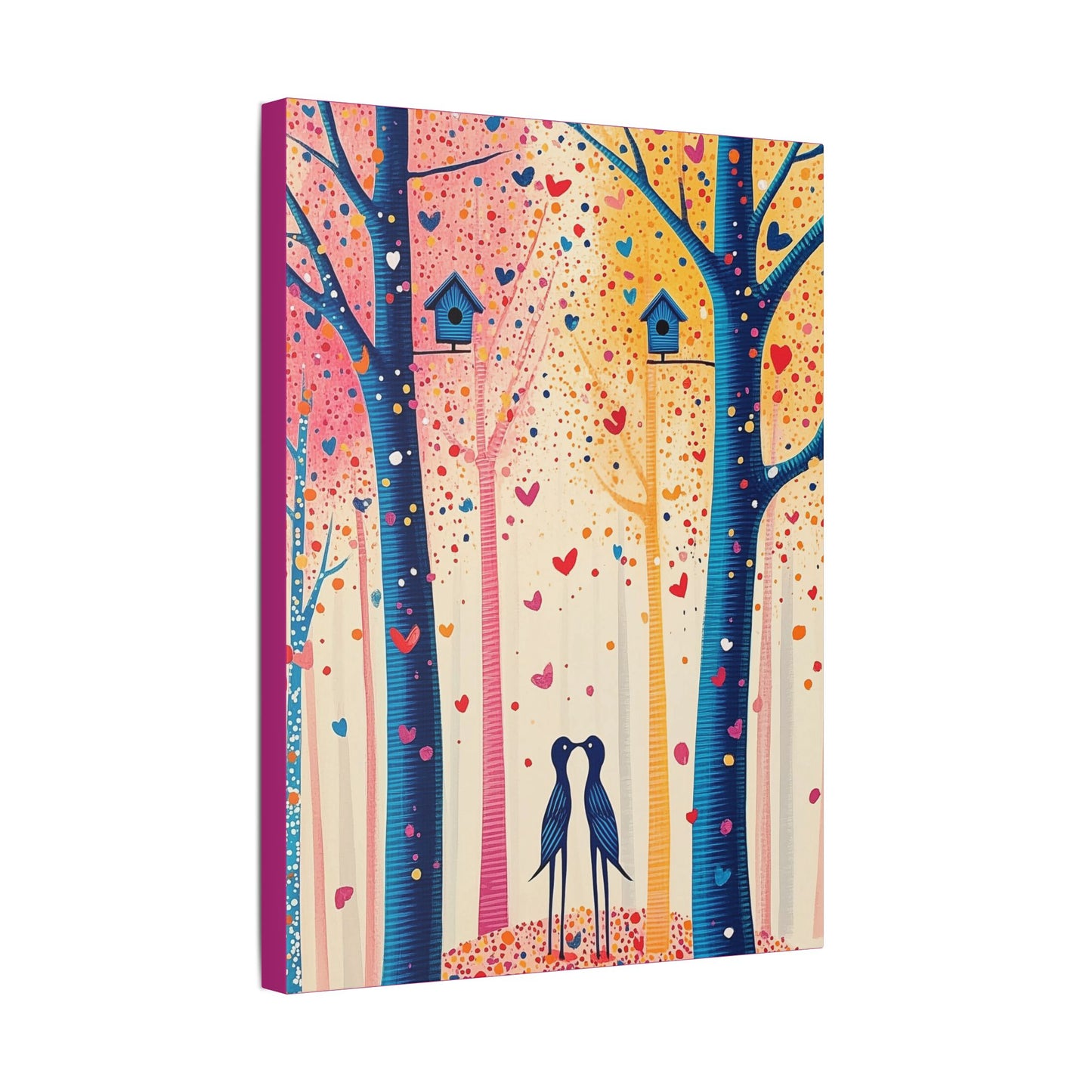 Little Love Birds - Delight in Nature Series - Fine Art Print on Canvas