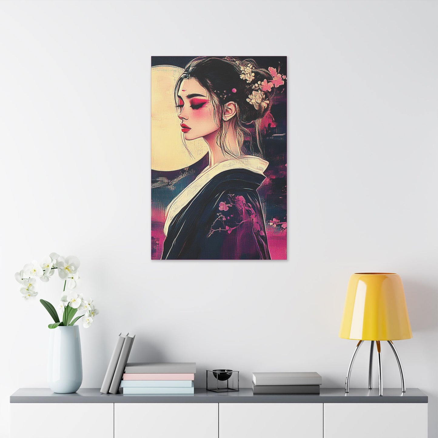 Magenta Moon - Fine Art Print on Canvas