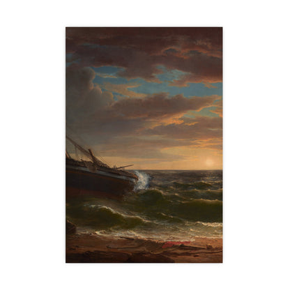 The Stranded Ship - Maritime Drama Fine Art Poster