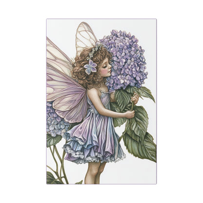 Purple Hydrangea - Flowers & Fairies Collection - Fine Art Print on Canvas