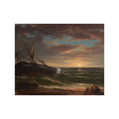 The Stranded Ship - Maritime Drama Fine Art Poster
