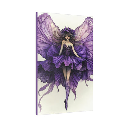 A Violet Affair - Fairies & Flowers Collection - Wall Art - on Canvas