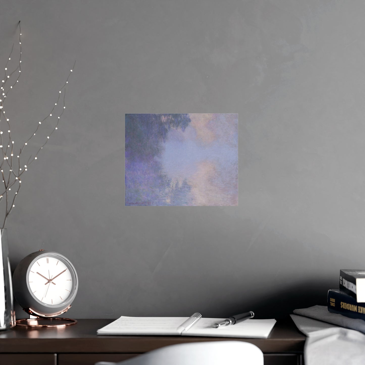 Branch of the Seine near Giverny in Mist - Monet Fine Art Poster