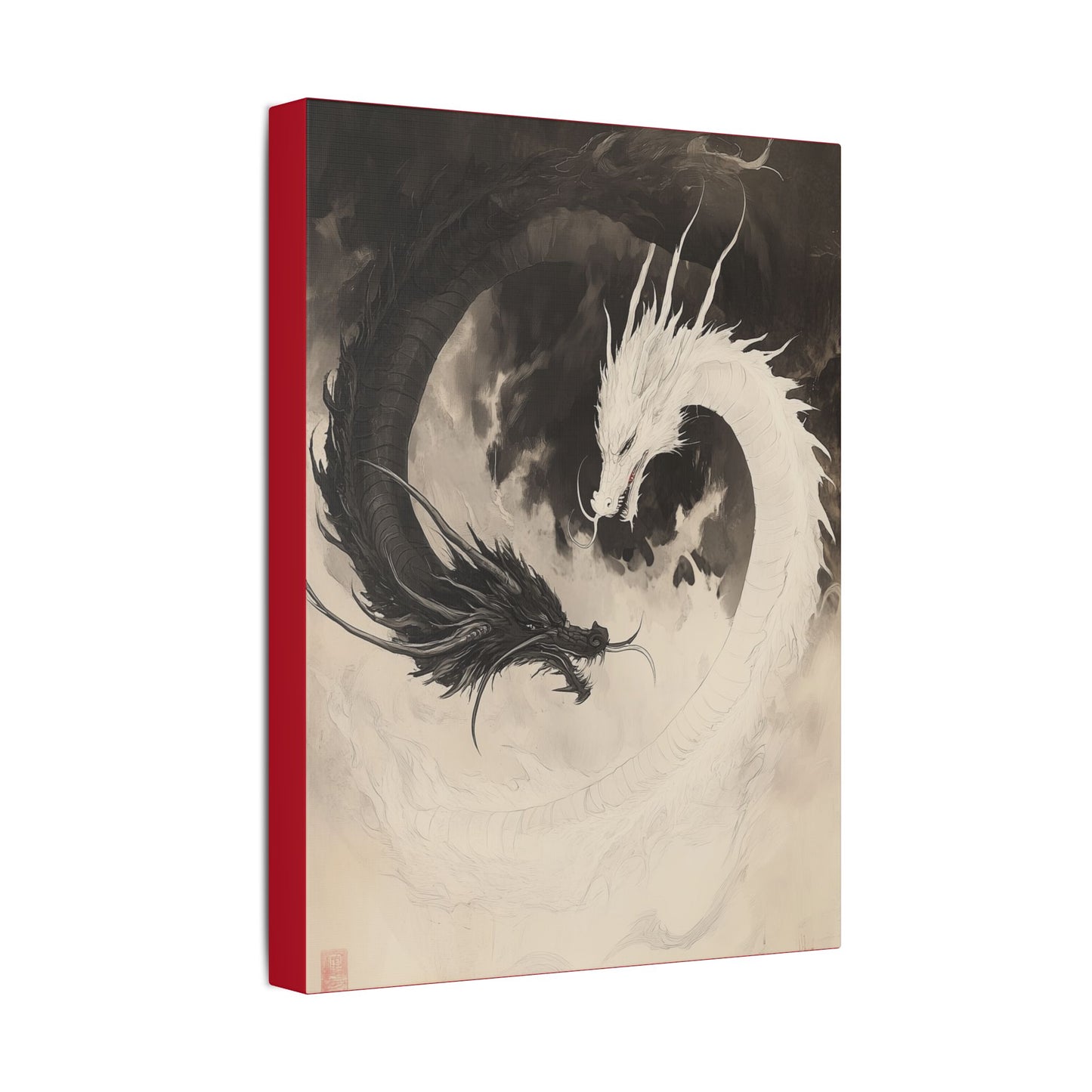 Yin & Yang - Dragon Art Collection -  Fine Art Print on Canvas