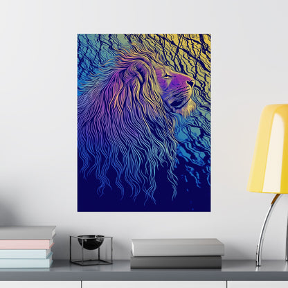 Lion Heart - Fine Art Print - Whimsical Animals - Nature Posters - Vibrant Wall Art for Animal Lovers