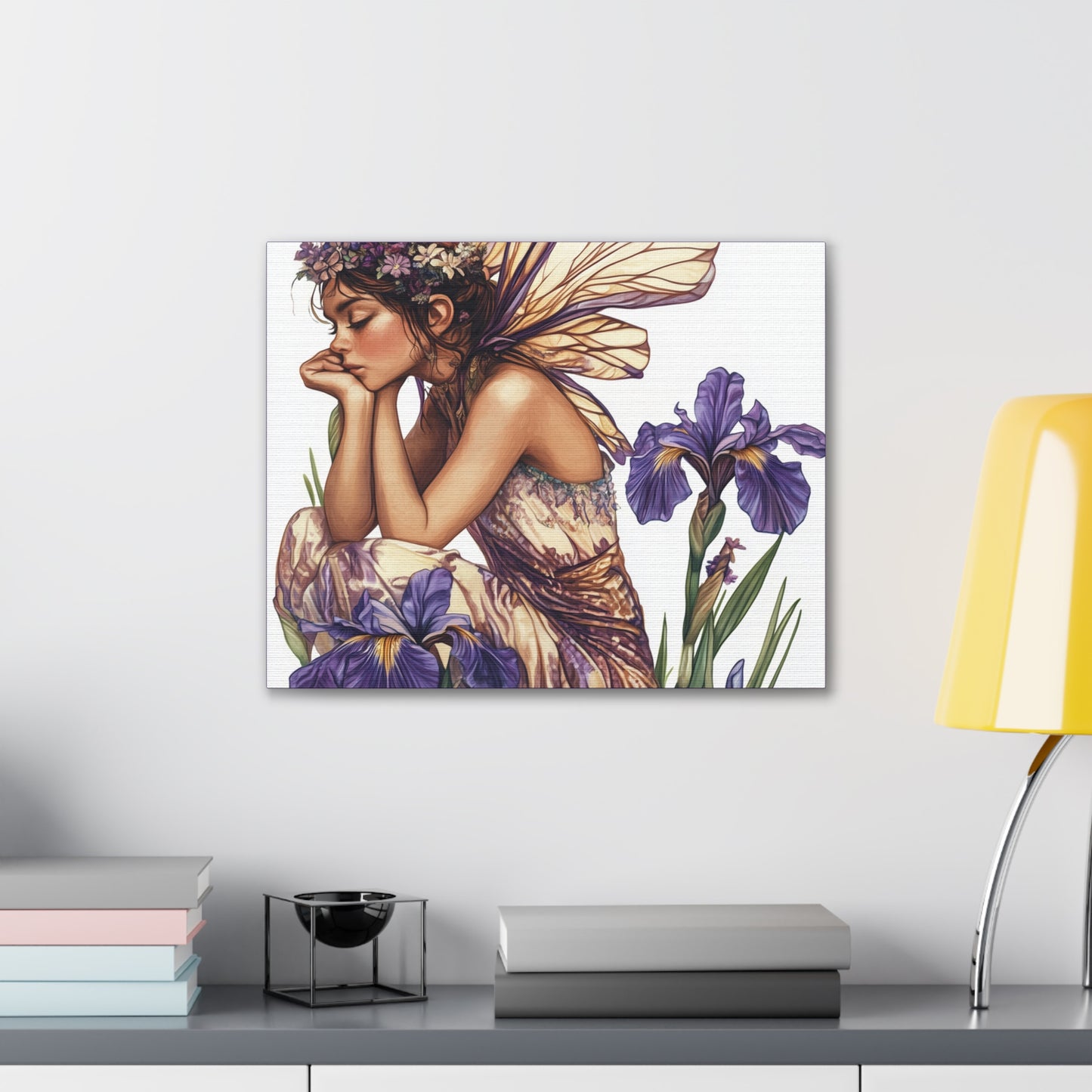 Iris You Were Here - Flowers & Fairies Collection - Fine Art Print on Canvas