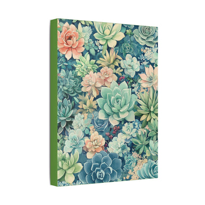 Succulents in Pastel - Secret Garden Collection - Fine Art Print on Canvas