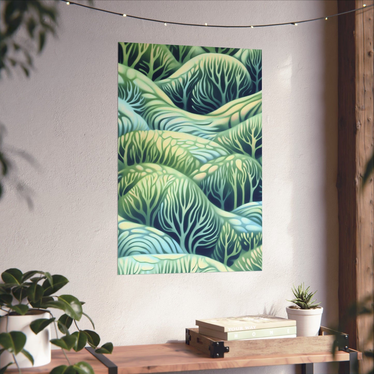 Serene Nature Matte Vertical Poster - Tranquil Forest Design for Home Decor