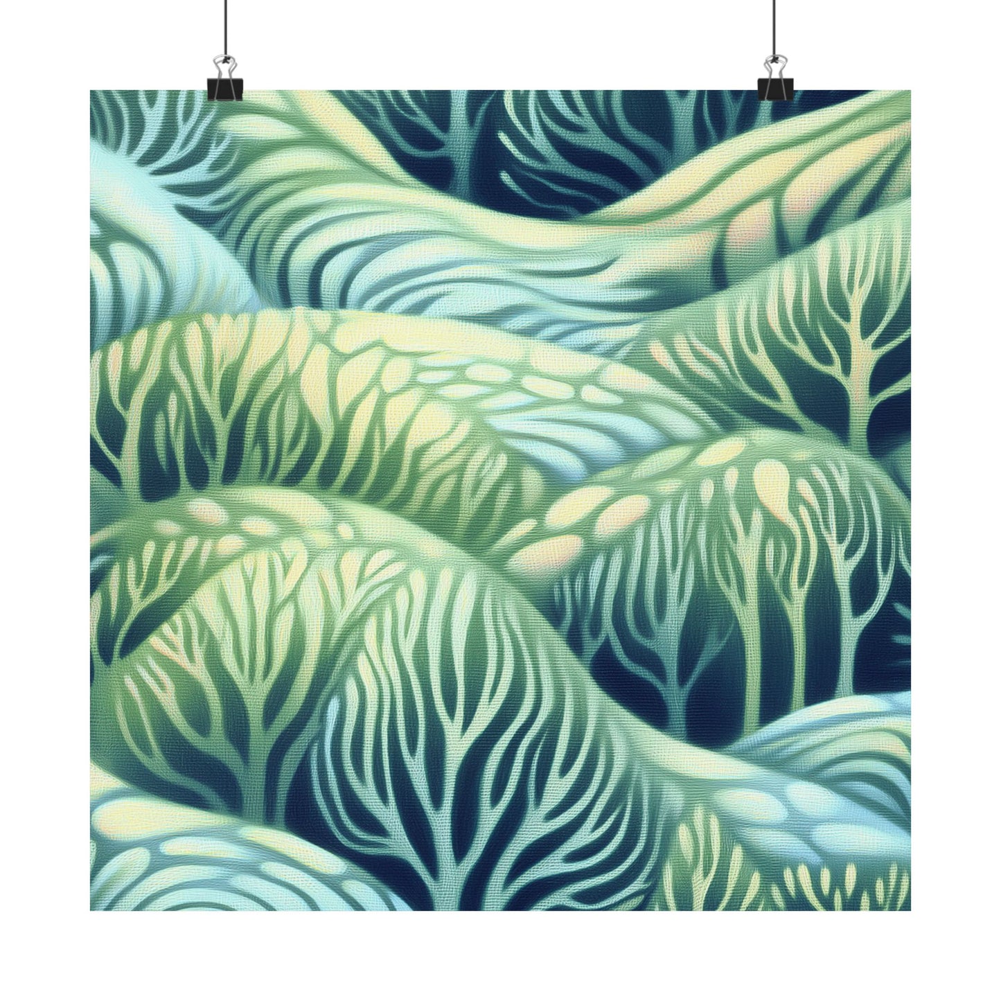 Serene Nature Matte Vertical Poster - Tranquil Forest Design for Home Decor