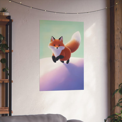 Playful Fox  - Whimsical Animals Wall Art - Cute Animal Posters -  Love Foxes - Vertical Poster