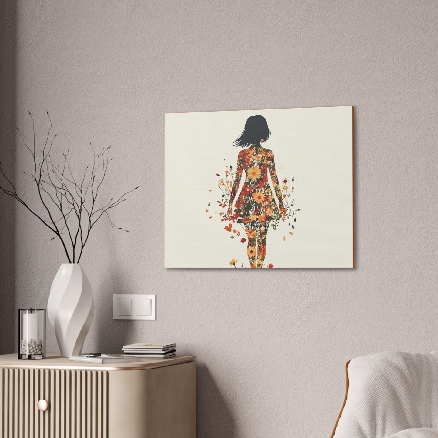You Belong Among the Wildflowers  - Flower Girl - Print on Canvas