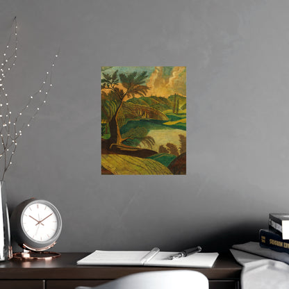Stylized Landscape - Modern Abstract Fine Art Poster
