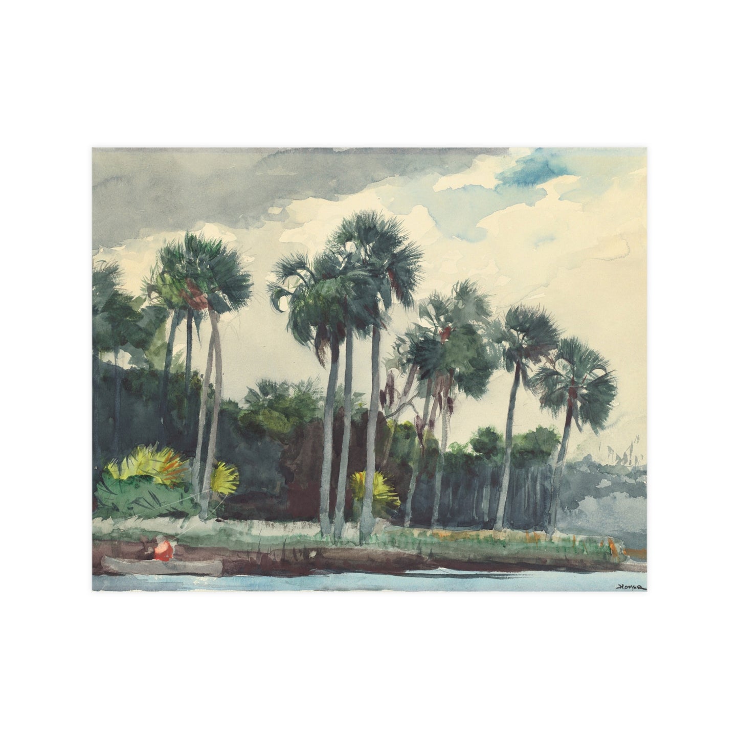 Red Shirt Homosassa Florida - Winslow Homer Fine Art Poster