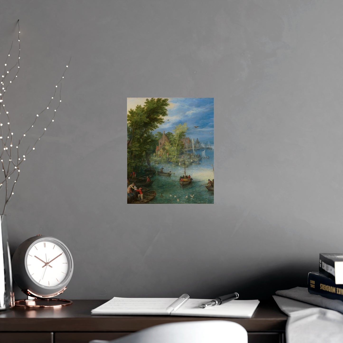 River Landscape Scene - Dutch Golden Age - Vintage Fine Art Print