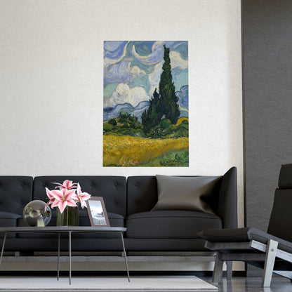 Van Gogh - Wheat Field with Cypresses - Museum Collection - Fine Art Poster