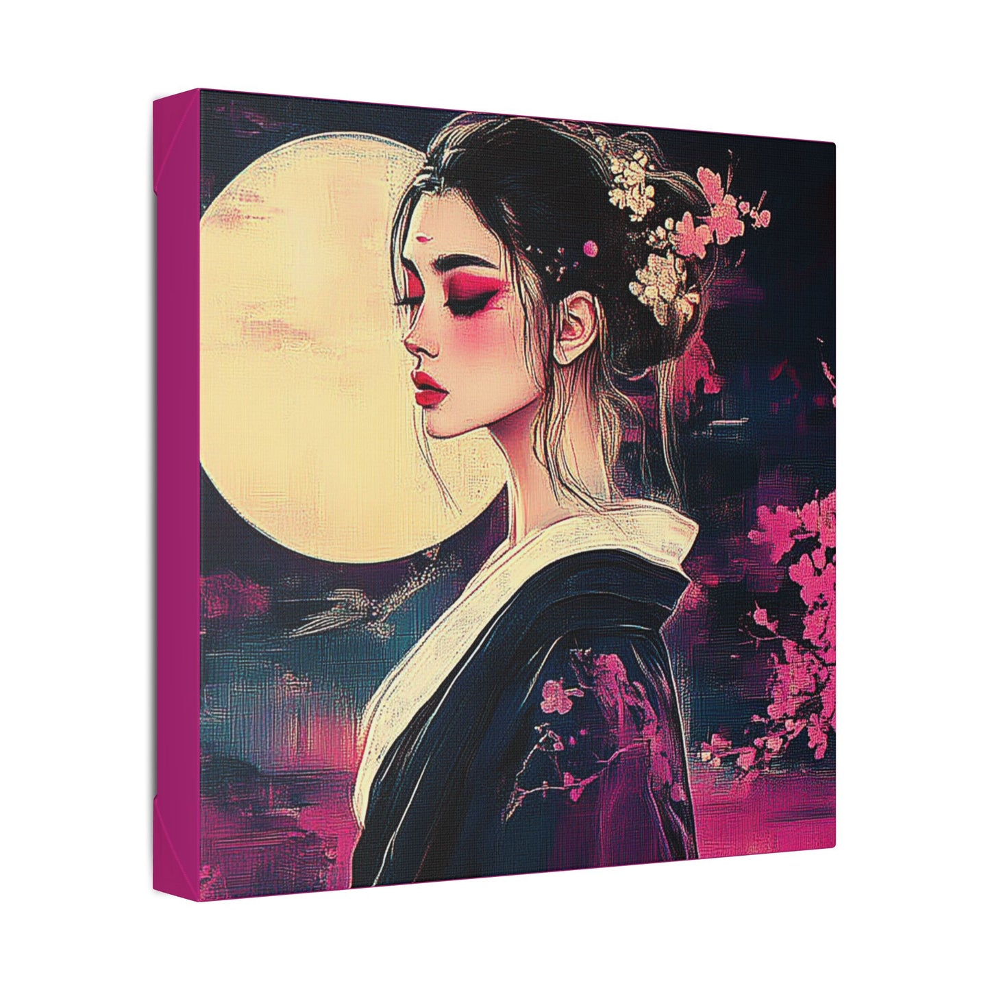 Magenta Moon - Fine Art Print on Canvas