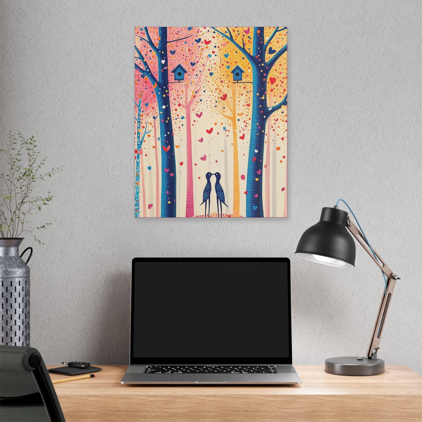Little Love Birds - Delight in Nature Series - Fine Art Print on Canvas
