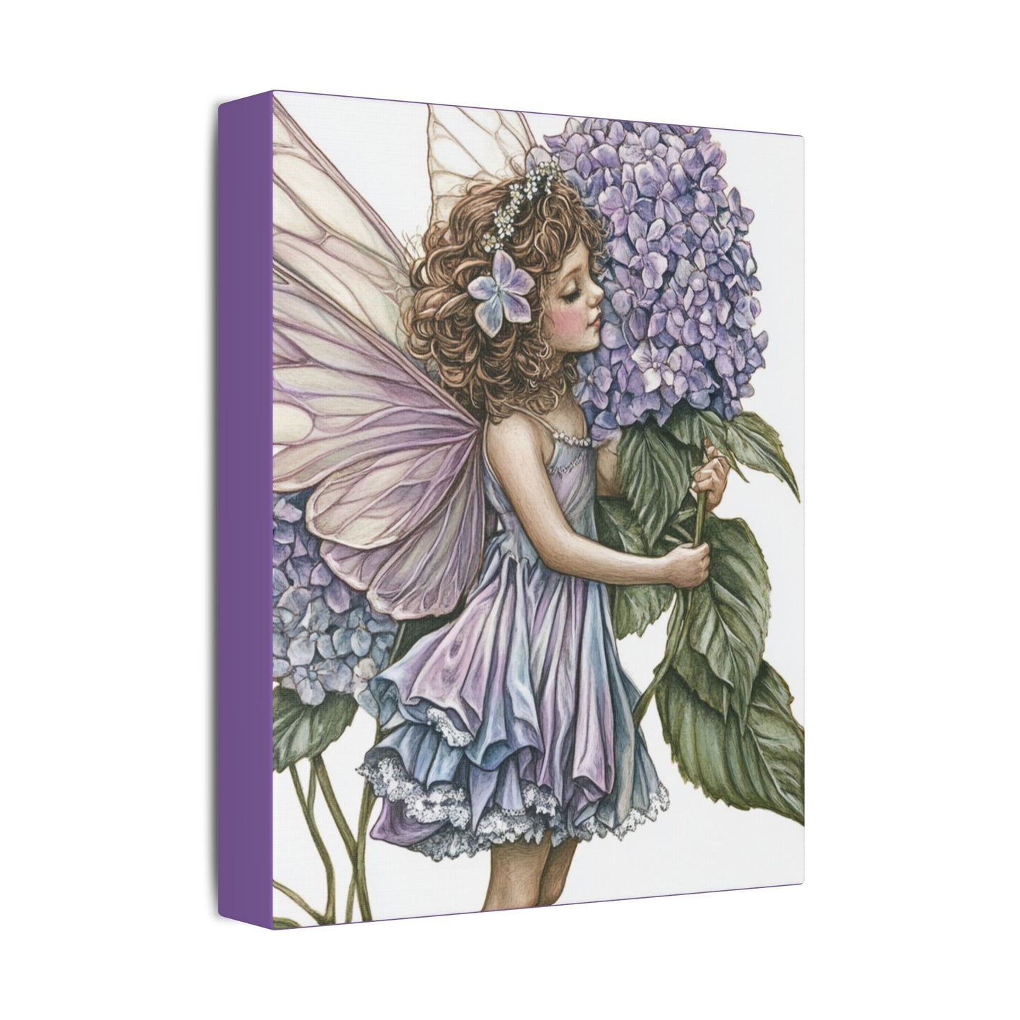 Purple Hydrangea - Flowers & Fairies Collection - Fine Art Print on Canvas