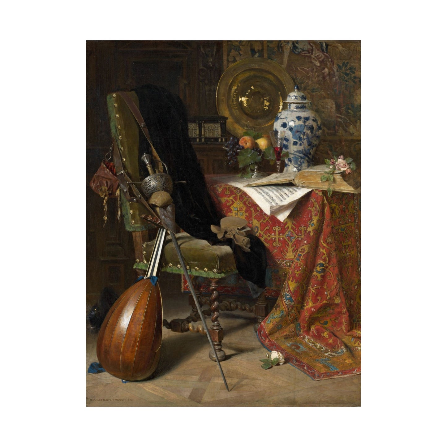Elegant - Still Life Art - 17th Century Interior Painting - Fine Art Print - Gothic Art - Vintage Fine Art