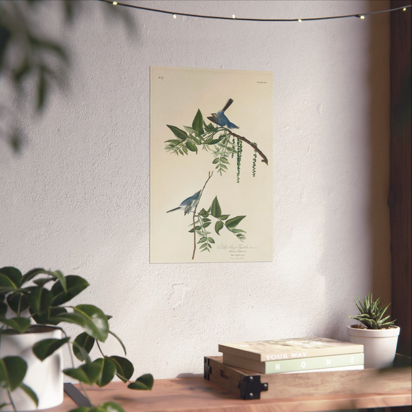 Vintage Bluebirds Botanical Print - Nature-Inspired Art - Matte Vertical Poster with Bluebirds