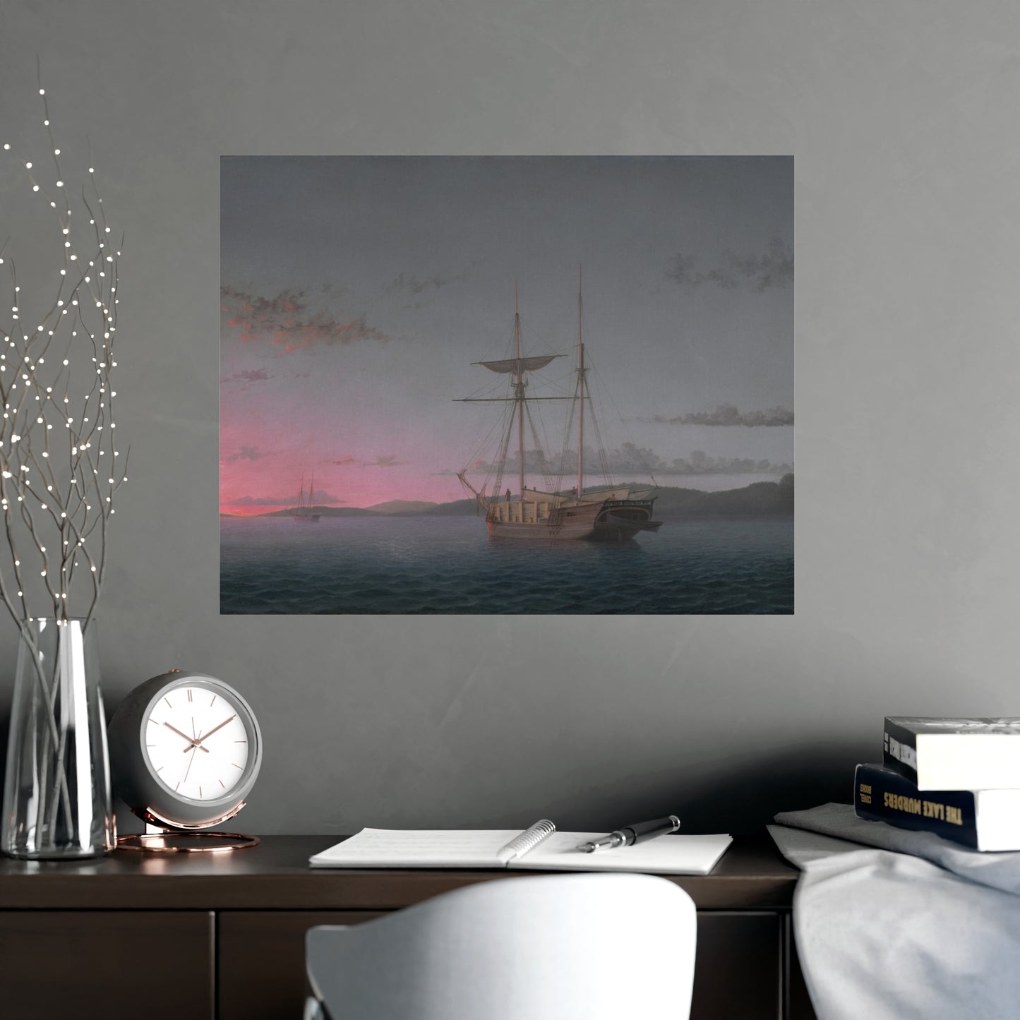 Lumber Schooners at Evening Penobscot Bay - Maritime Fine Art Poster