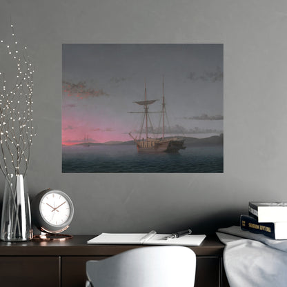 Lumber Schooners at Evening Penobscot Bay - Maritime Fine Art Poster