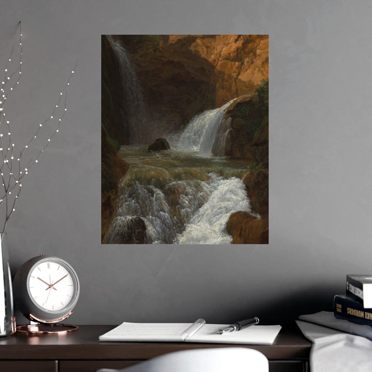 Waterfalls at Tivoli - Italian Landscape Fine Art Poster