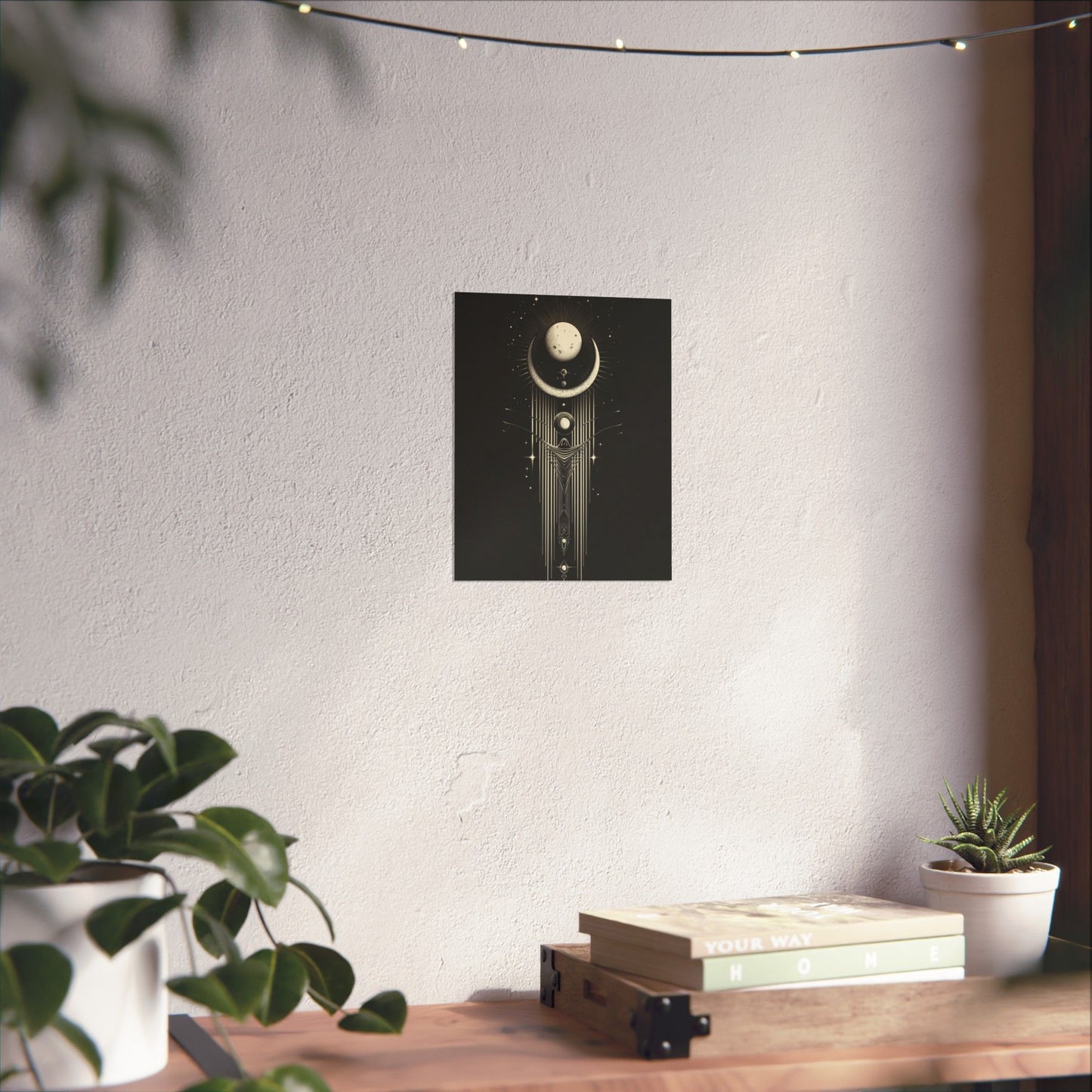 Guided by the Moon - Fine Art Print - Cosmic Poster - Celestial Wall Art - Astronomy Lovers - Space - Ethereal