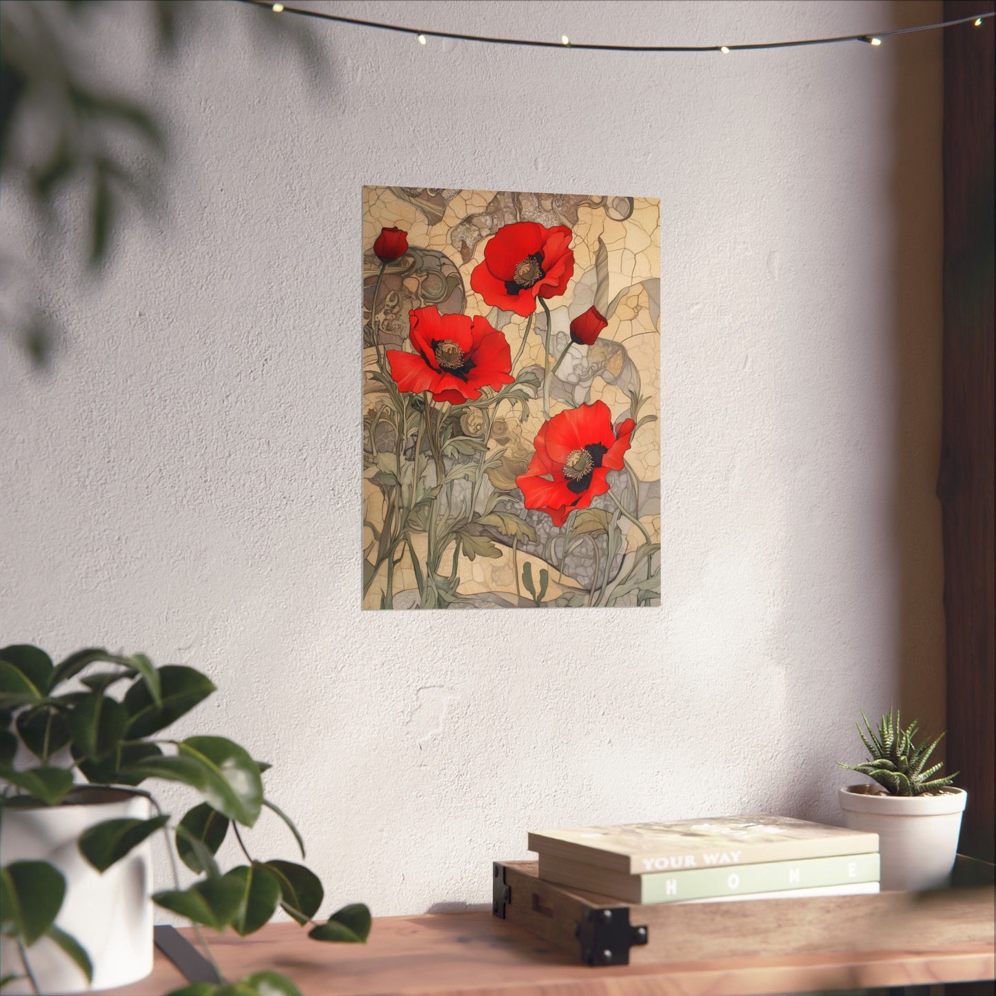 Pretty Poppy Fine Art Print - Floral Matte Vertical Poster – Artwork for Home Décor
