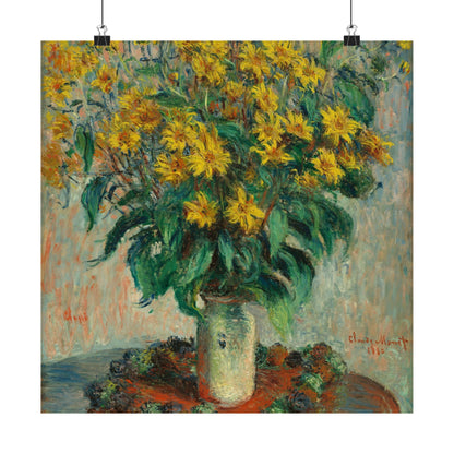 Claude Monet - Jerusalem Artichokes Painting - Fine Art Print - Vertical Poster - Floral Art Décor