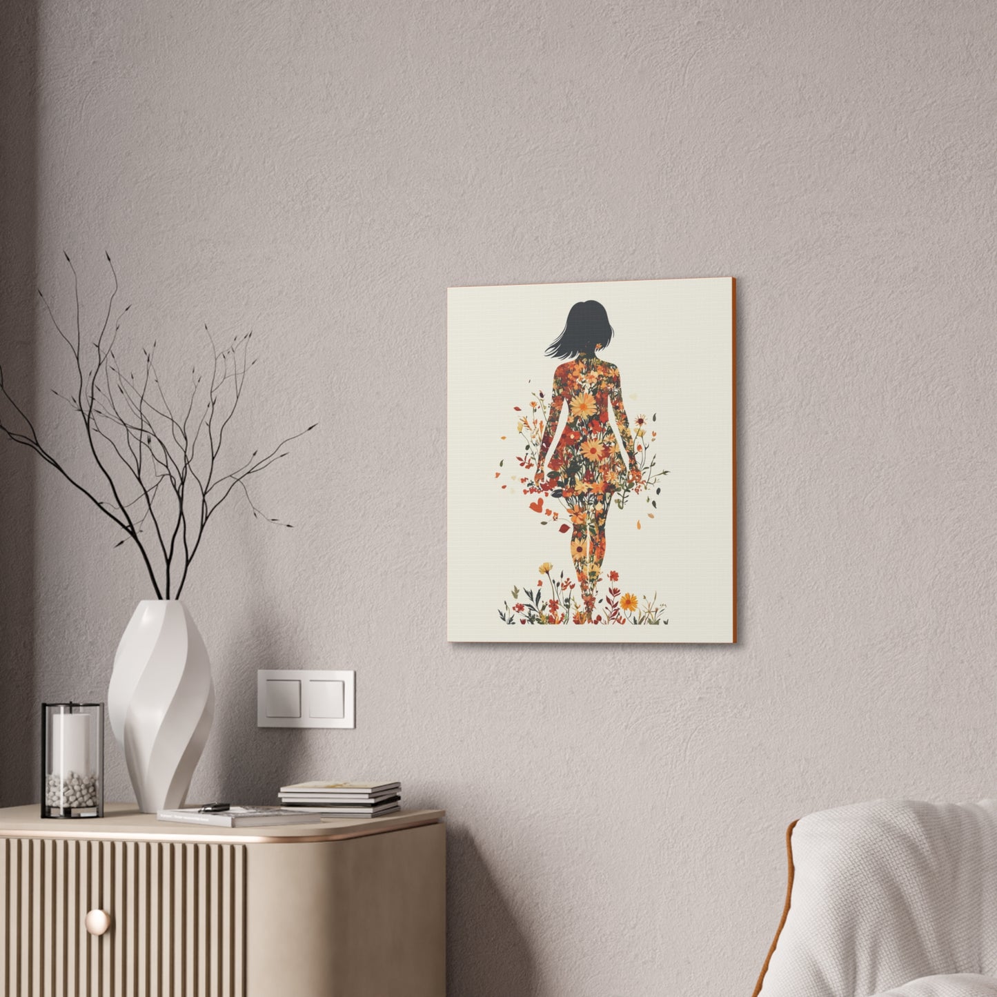 You Belong Among the Wildflowers  - Flower Girl - Print on Canvas