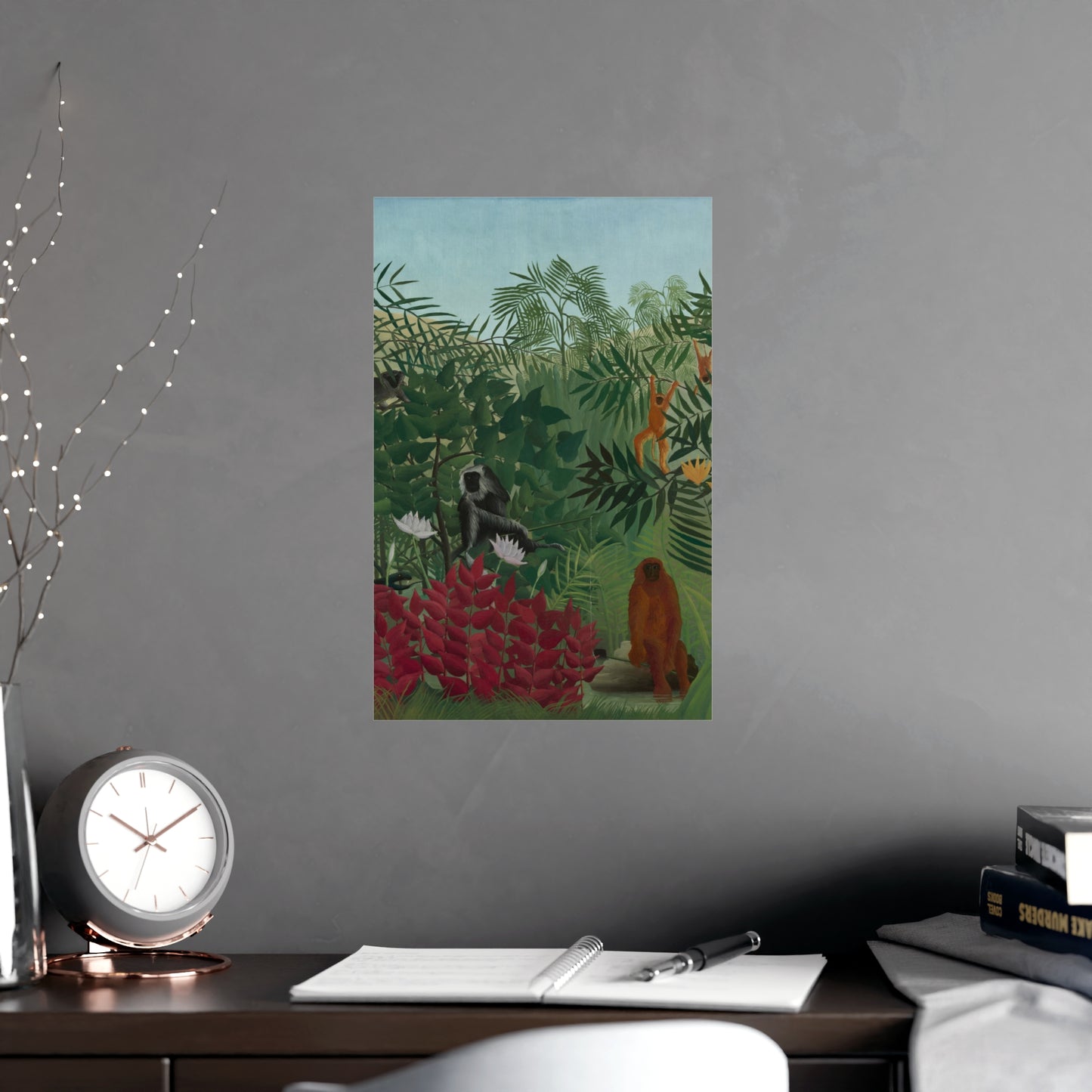 Tropical Forest with Monkeys - Rousseau Fine Art Poster