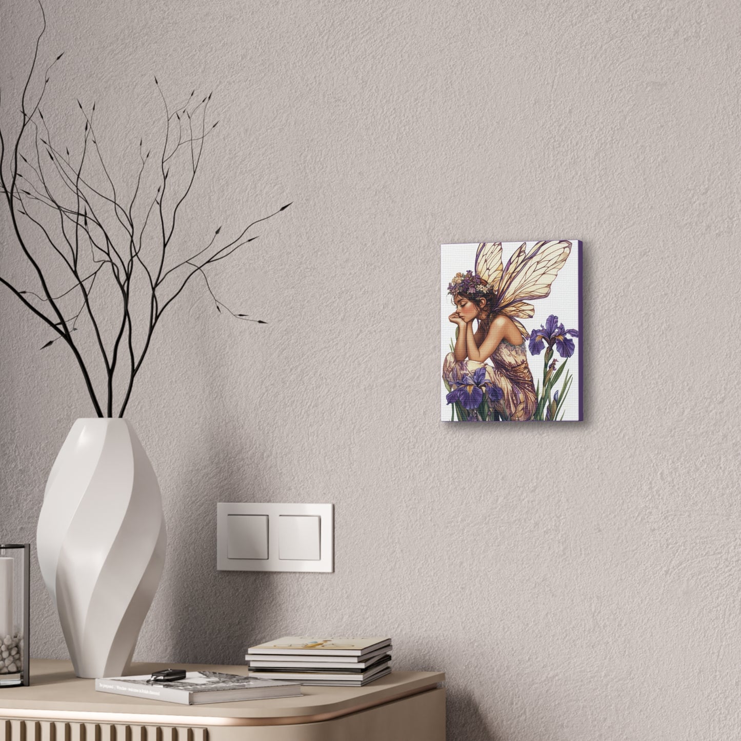 Iris You Were Here - Flowers & Fairies Collection - Fine Art Print on Canvas