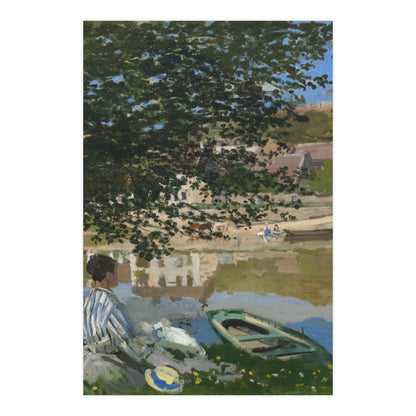 On the Bank of the Seine at Bennecourt - Monet Fine Art Poster