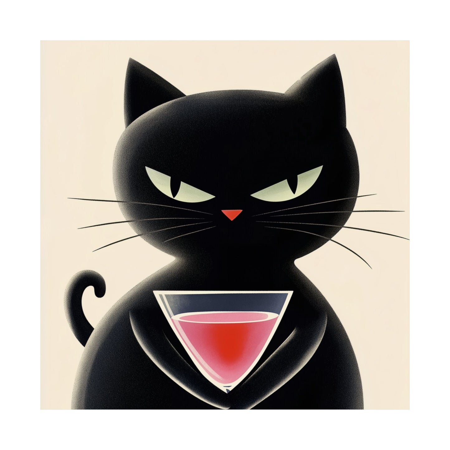 Yes, I'm Judging You - Cat Café Series - Black Cat Poster - Stylish Wall Art for Cat Lovers