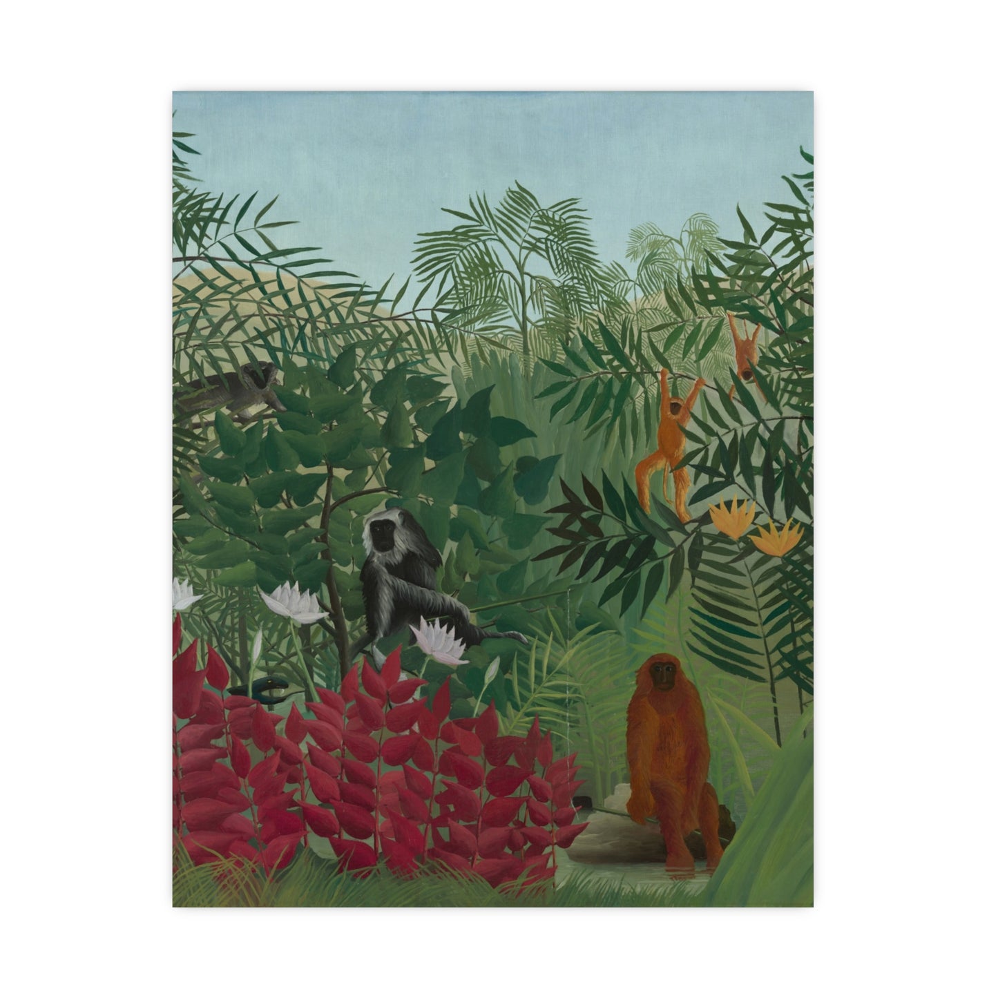 Tropical Forest with Monkeys - Rousseau Fine Art Poster