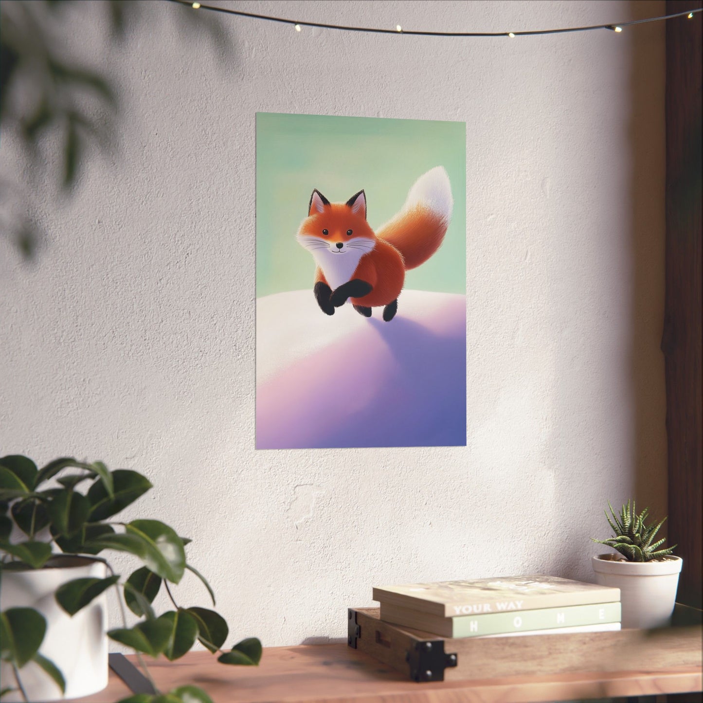 Playful Fox  - Whimsical Animals Wall Art - Cute Animal Posters -  Love Foxes - Vertical Poster