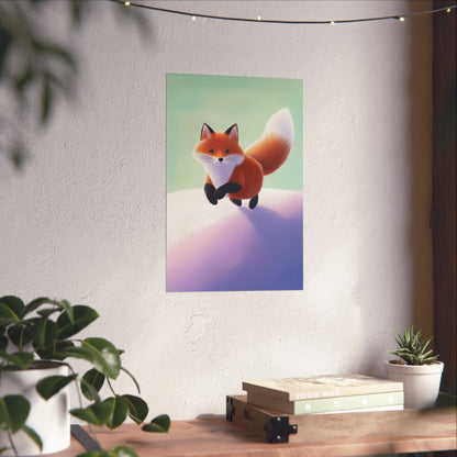 Playful Fox  - Whimsical Animals Wall Art - Cute Animal Posters -  Love Foxes - Vertical Poster