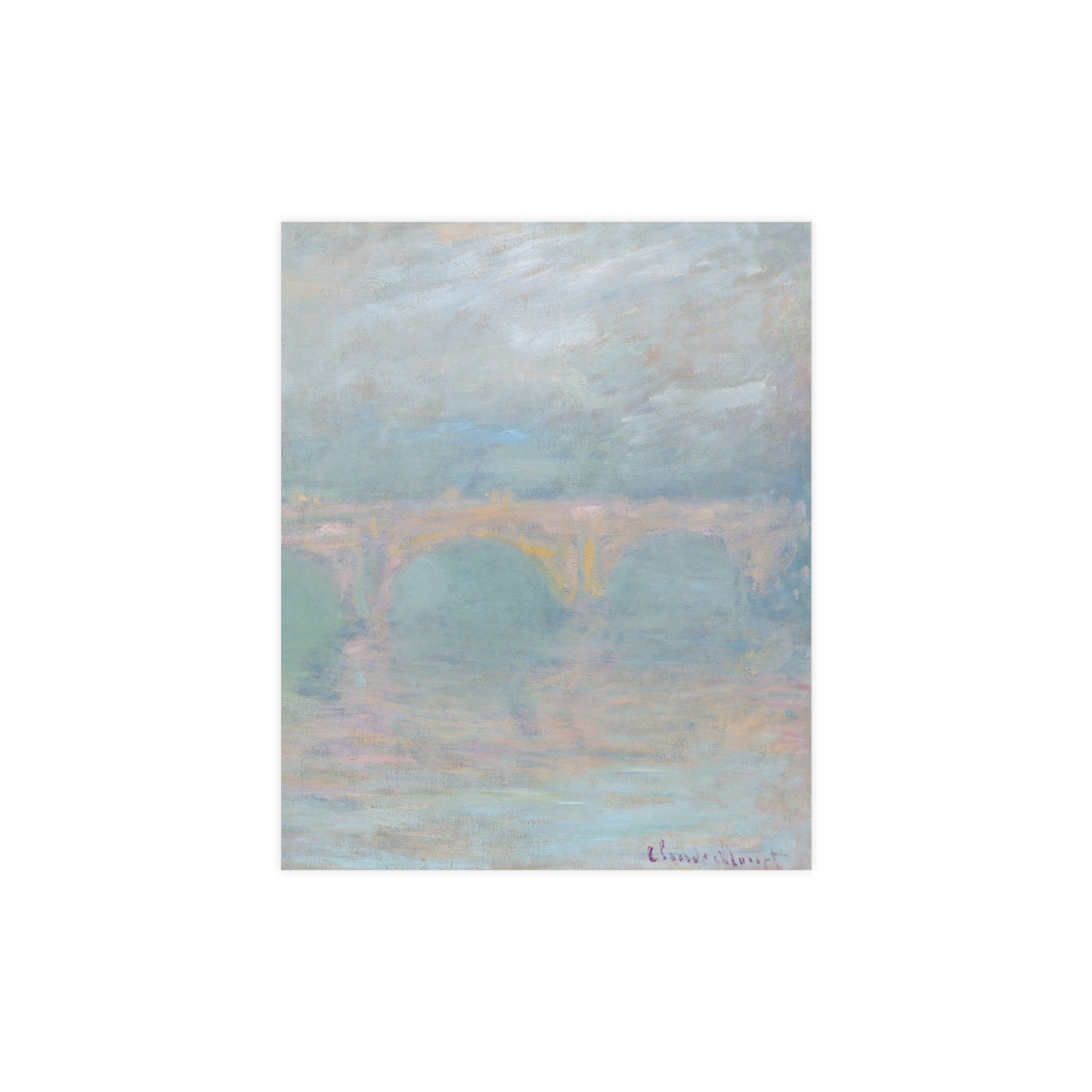 Waterloo Bridge London at Sunset - Monet Fine Art Poster